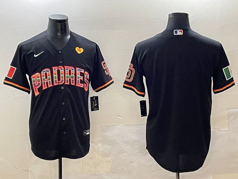 Men San Diego Padres Blank Black Fashion Game 2025 Nike MLB Jersey style 6